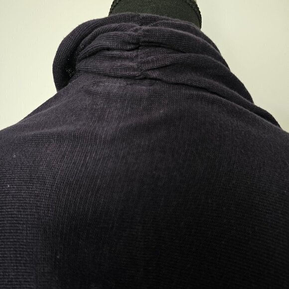 Renee C. Women's Navy Long sleeve Sweater Wrap, Size S-M - Picture 6 of 14